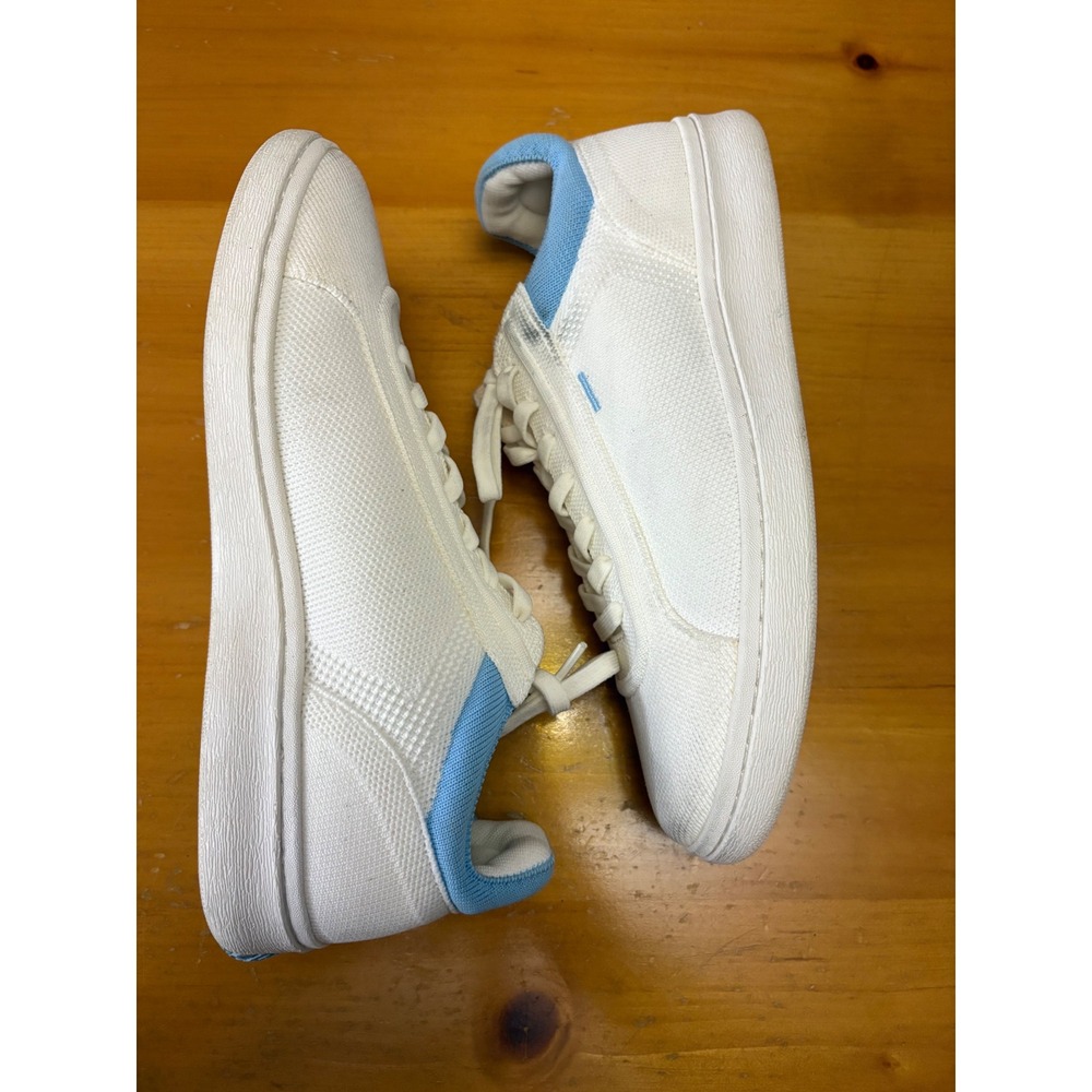 Vivaia V Prime White Light Blue Sustainable Knit Lace Up Sneakers Womens 39